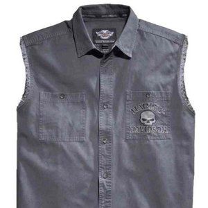 New W/Tags Harley-Davidson® Men's Willie G Skull Sleeveless Blowout Shirt Large